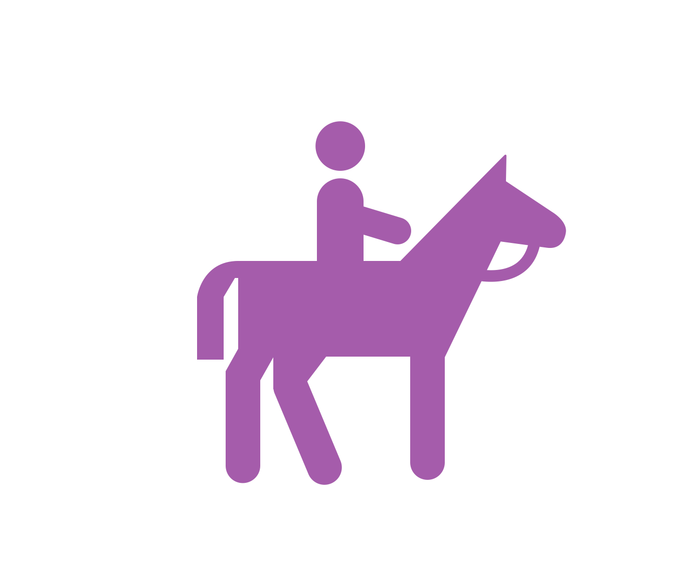 Piktogramm eines Reiters